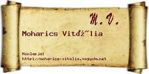 Moharics Vitália névjegykártya